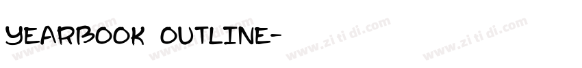 yearbook outline字体转换
